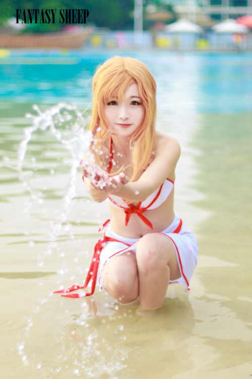 -Sword-Art-Online-SAO-Asuna-red-and-white-swimsuit-Cosplay-Costume-Outfits-set-new-janpanese